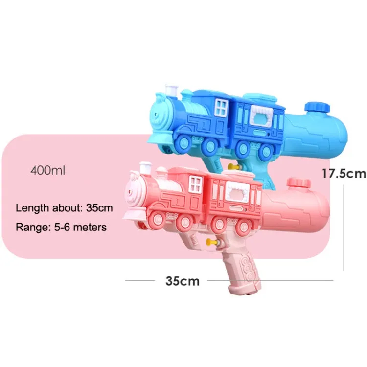 Hildren Pumping Water Play Device Summer Beach Outdoor Water Toys, Style: Straight Pump Train (Blue)