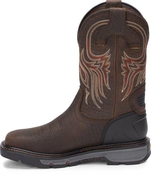 Justin Men's Commander X5 Driscoll Mahogany Ortholite Work Boots WK2110