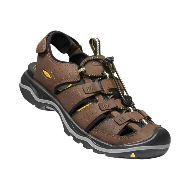 Keen Rialto II Men's Leather Walking Sandals - Bison/Black