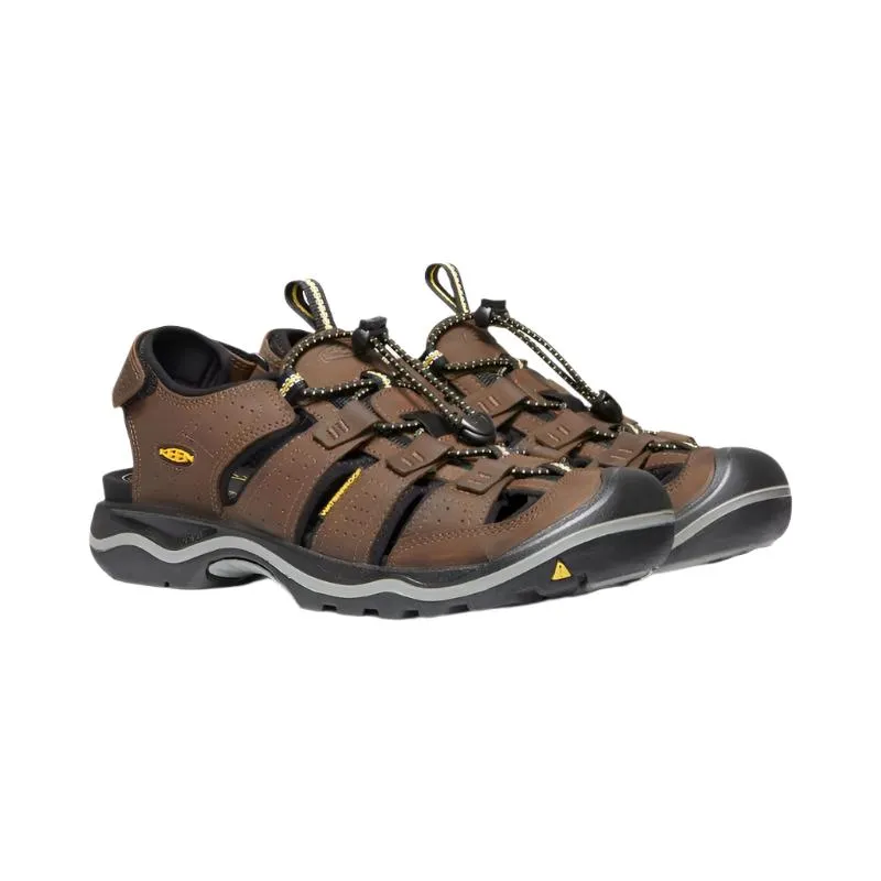 Keen Rialto II Men's Leather Walking Sandals - Bison/Black