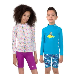 Kid's Rash Guard Multicolour Fish Print