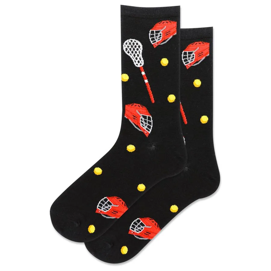 Lacrosse (Black) Women's Crew Socks