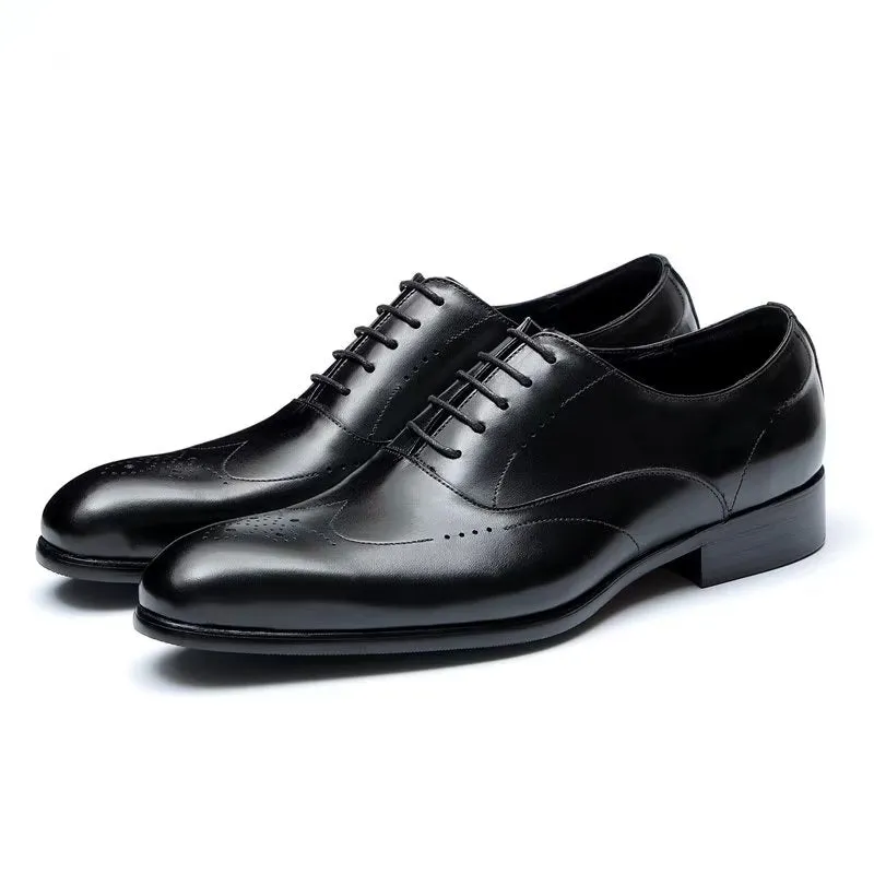 LeatherLux Elegance Oxford Dress Shoes