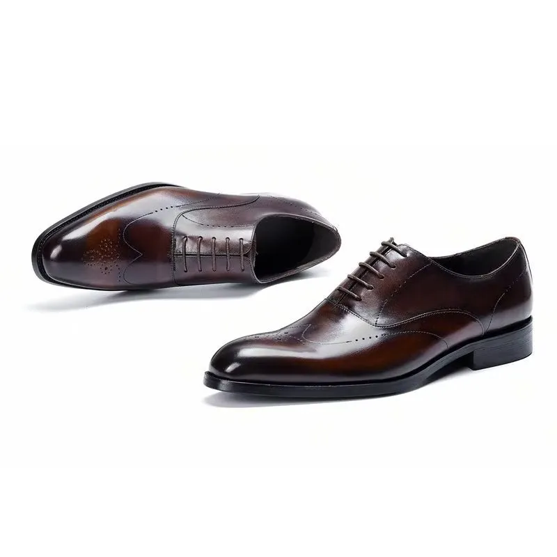 LeatherLux Elegance Oxford Dress Shoes