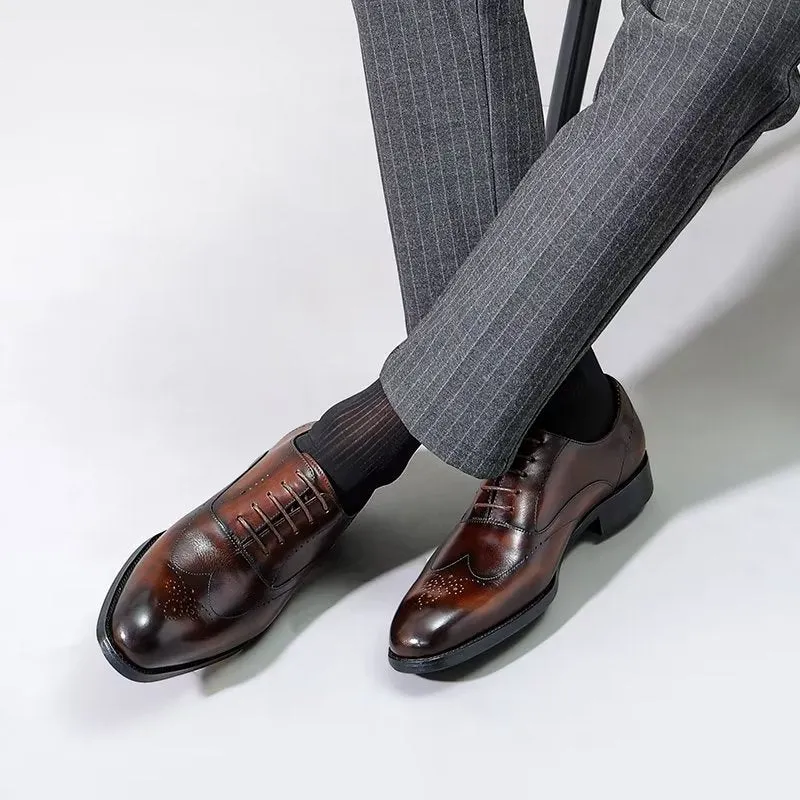 LeatherLux Elegance Oxford Dress Shoes