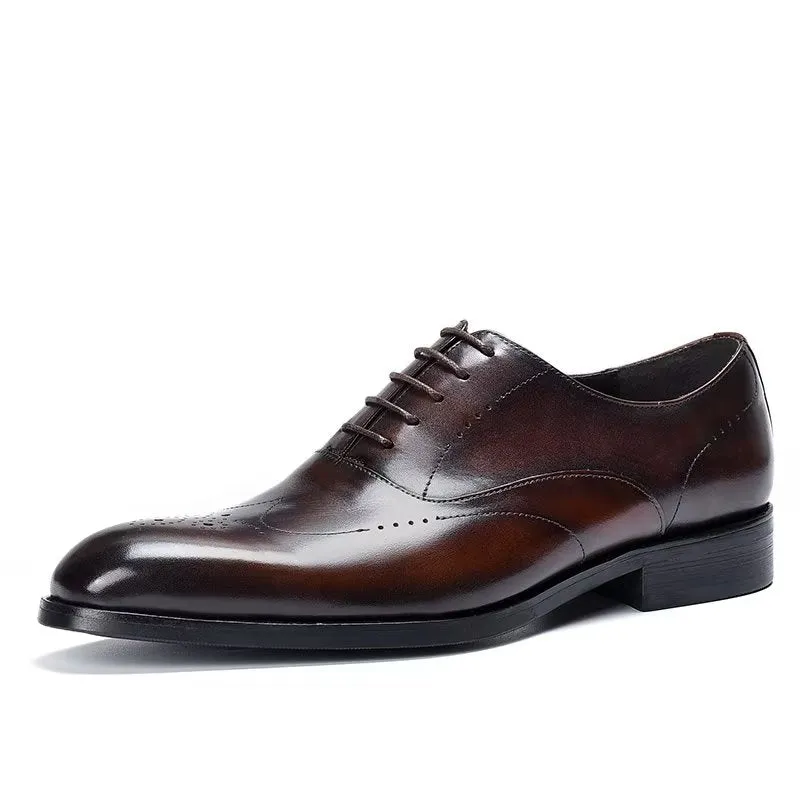 LeatherLux Elegance Oxford Dress Shoes