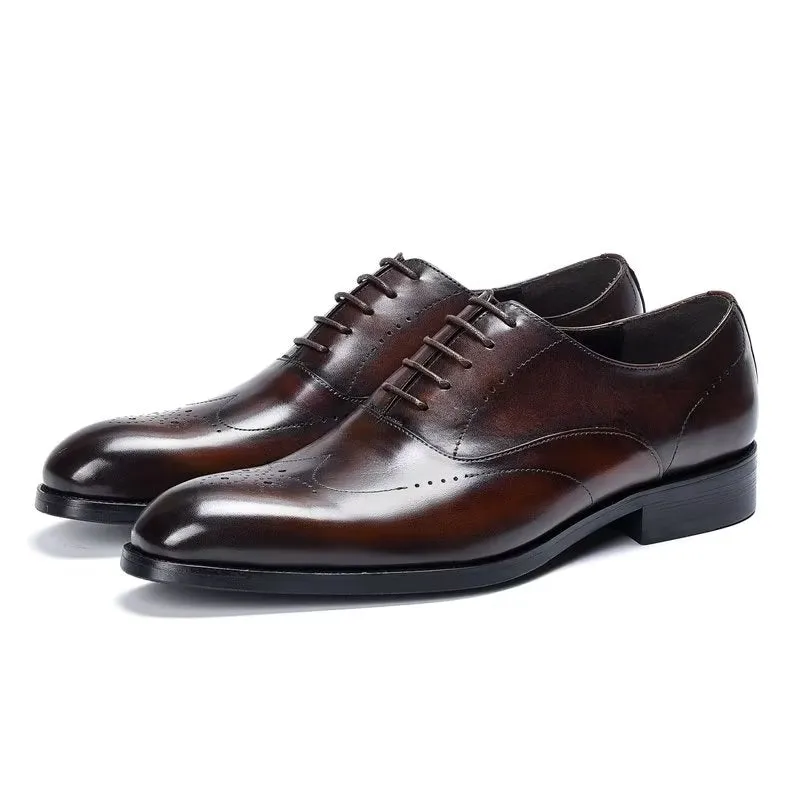 LeatherLux Elegance Oxford Dress Shoes