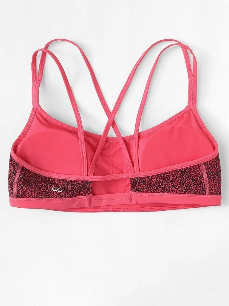 Leopard Strappy Sports Bra