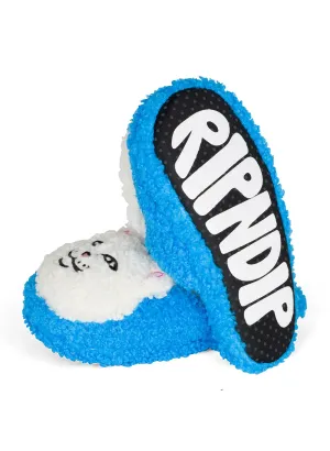 Lord Nermal Cozy Plush Face Slippers - Blue