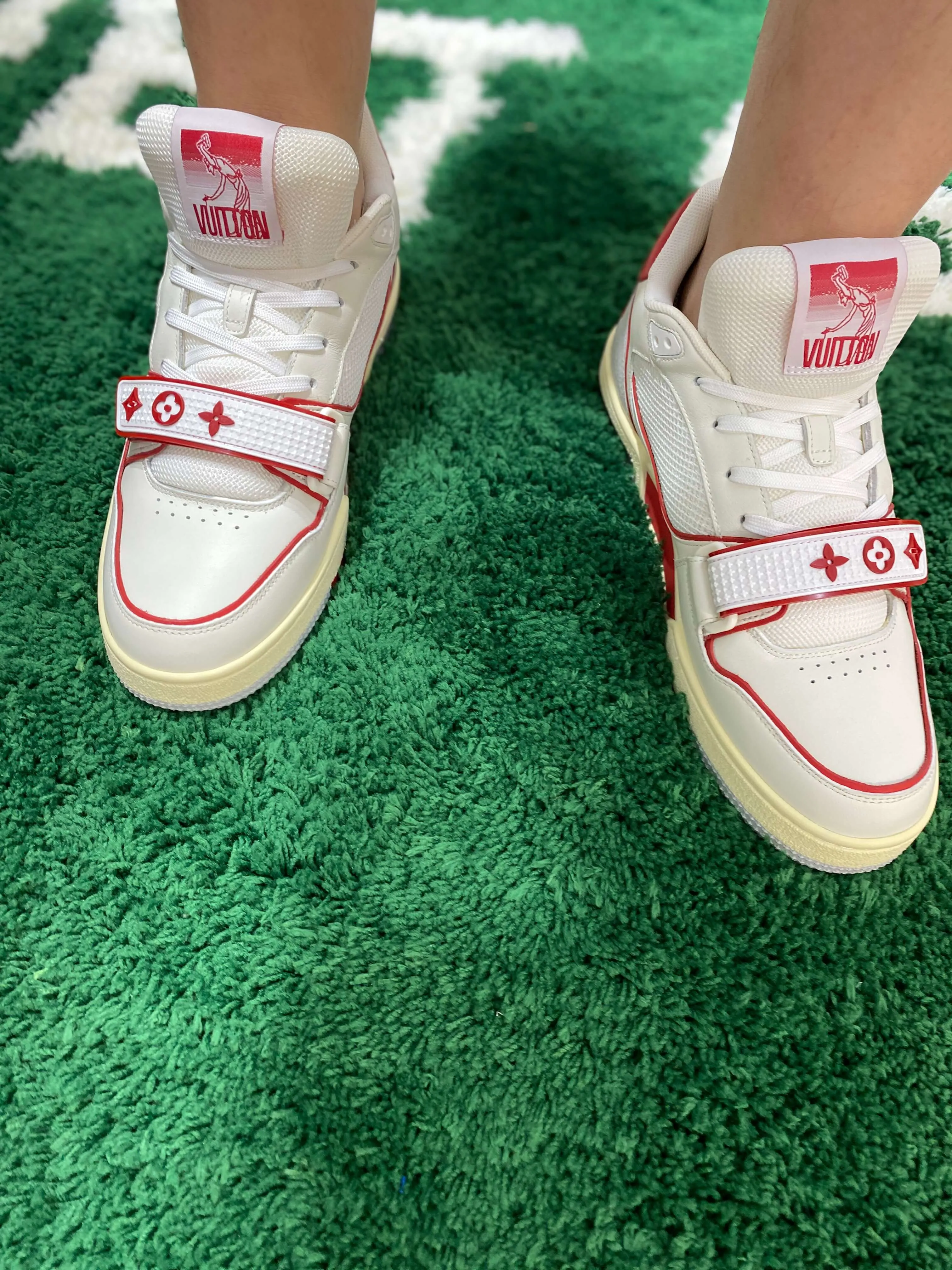 Louis Vuitton LV Trainer Red Mesh Sneaker