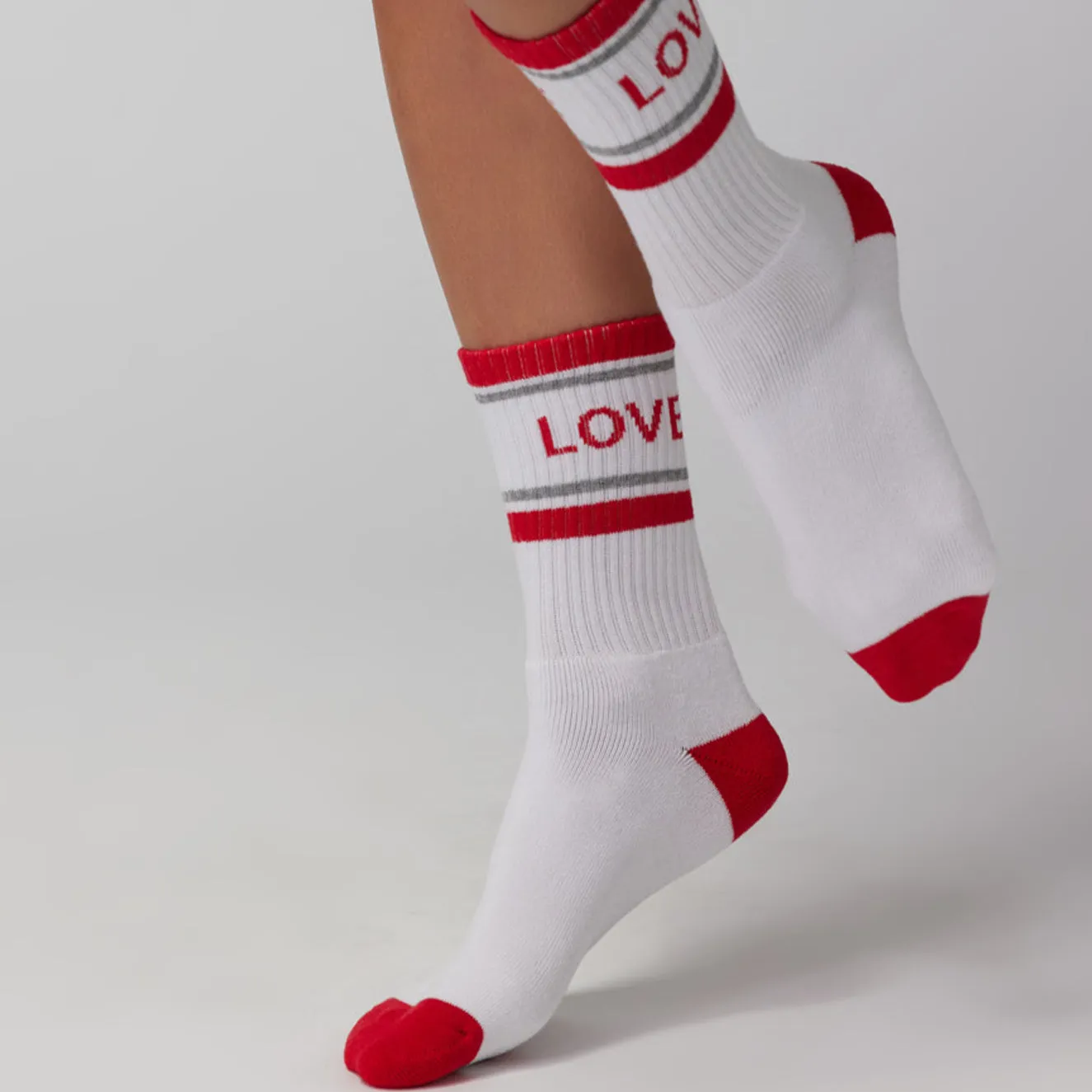 Love Crew Sock - Red (No Grip)