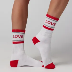 Love Crew Sock - Red (No Grip)