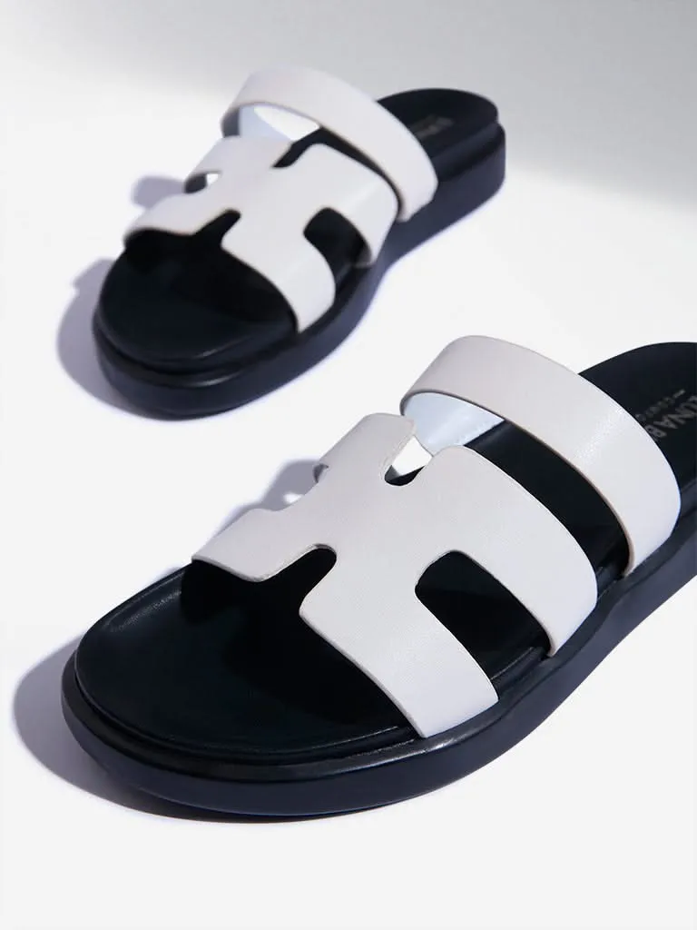 LUNA BLU White Comfort Sandals