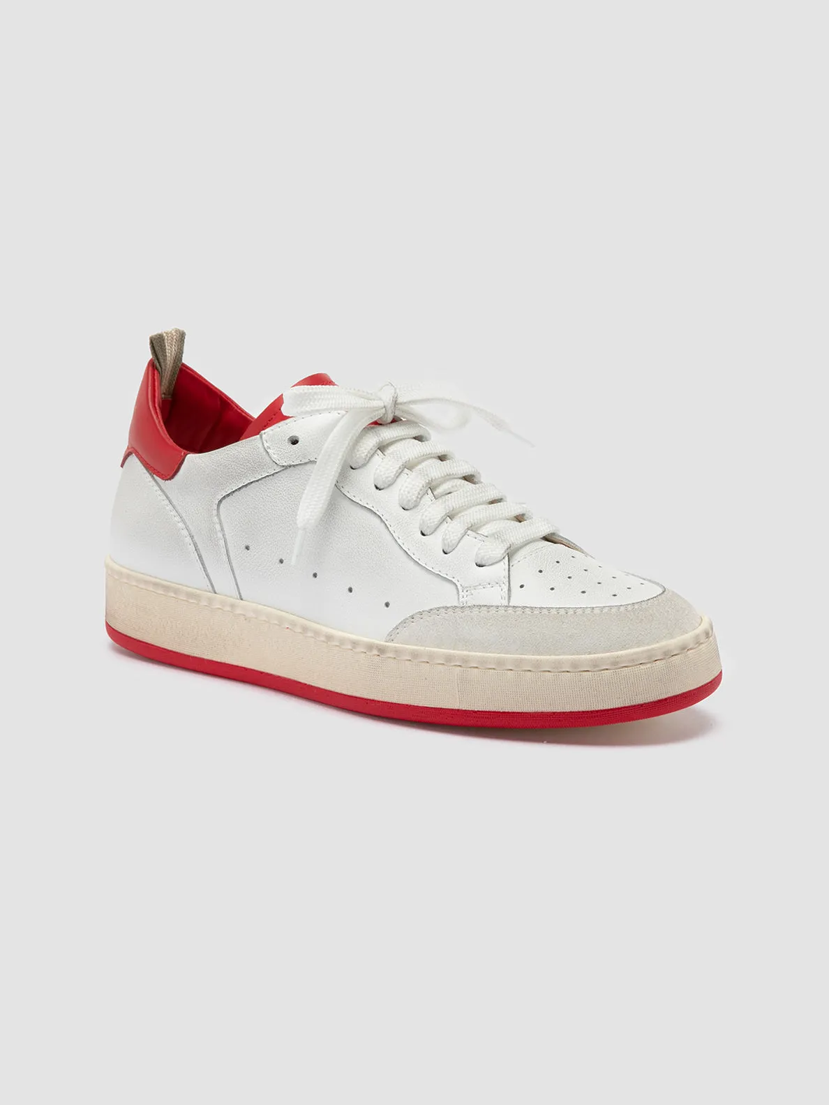 MAGIC 109 - White Leather Low Top Sneakers