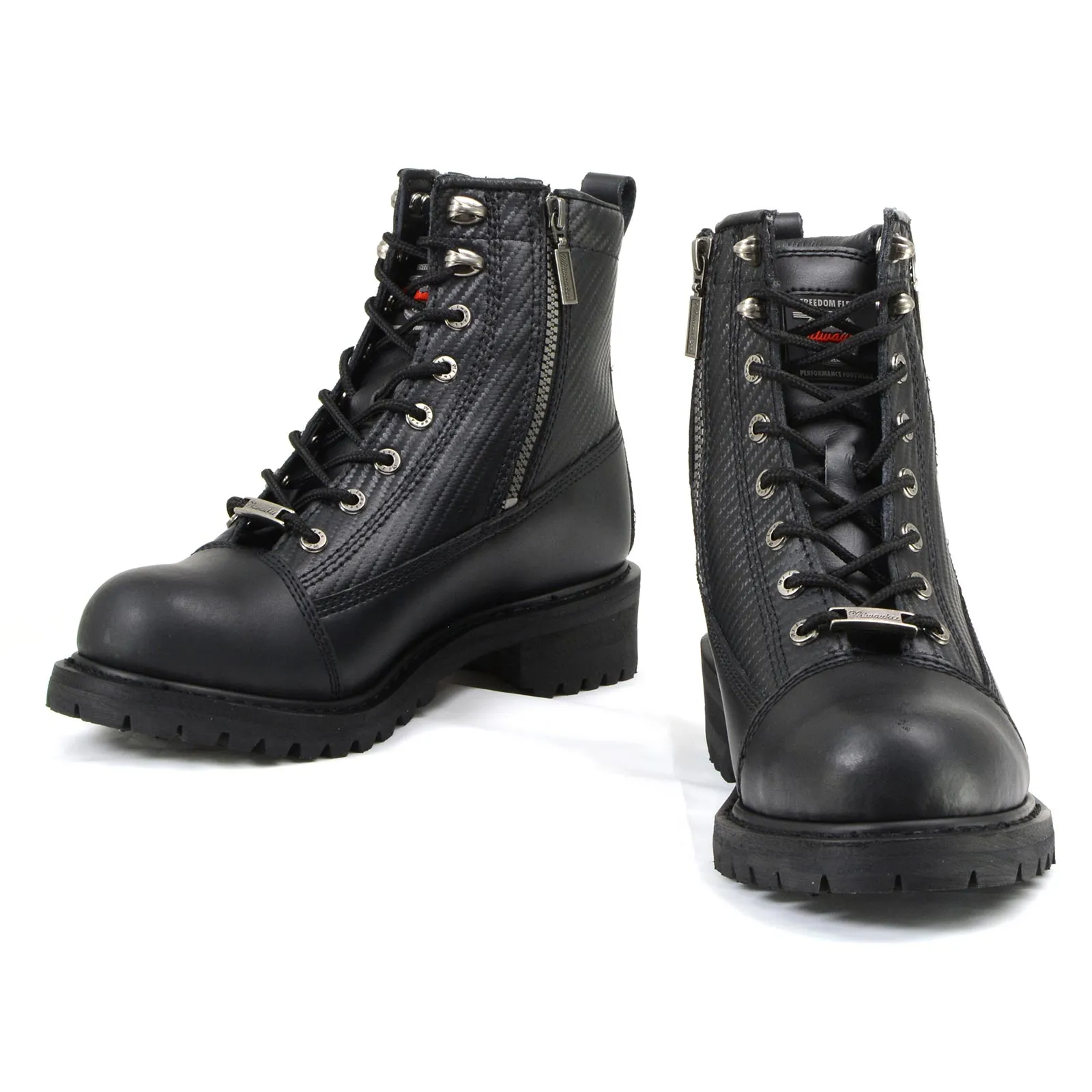 Milwaukee Motorcycle Clothing Company MB408 Men's Black Accelerator Motorcycle Leather Boots