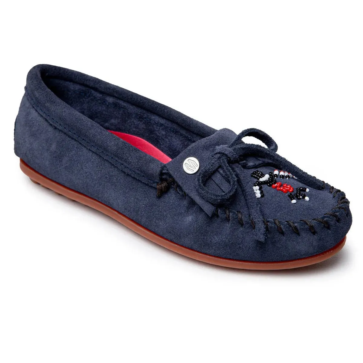 Minnetonka Thunderbird Animikii Hardsole Suede - Womens Moccasin