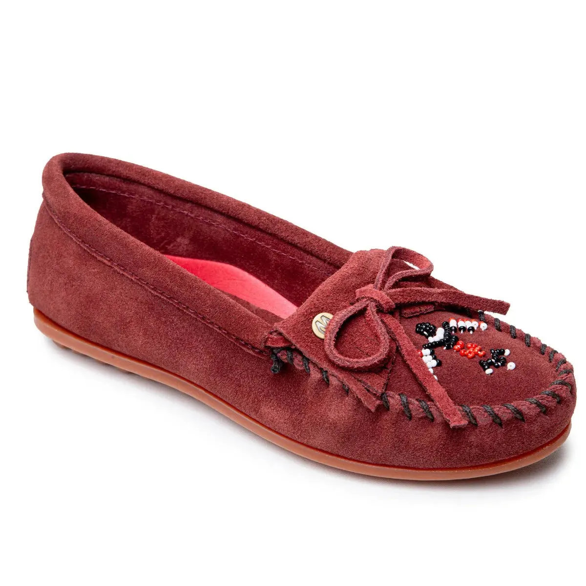 Minnetonka Thunderbird Animikii Hardsole Suede - Womens Moccasin