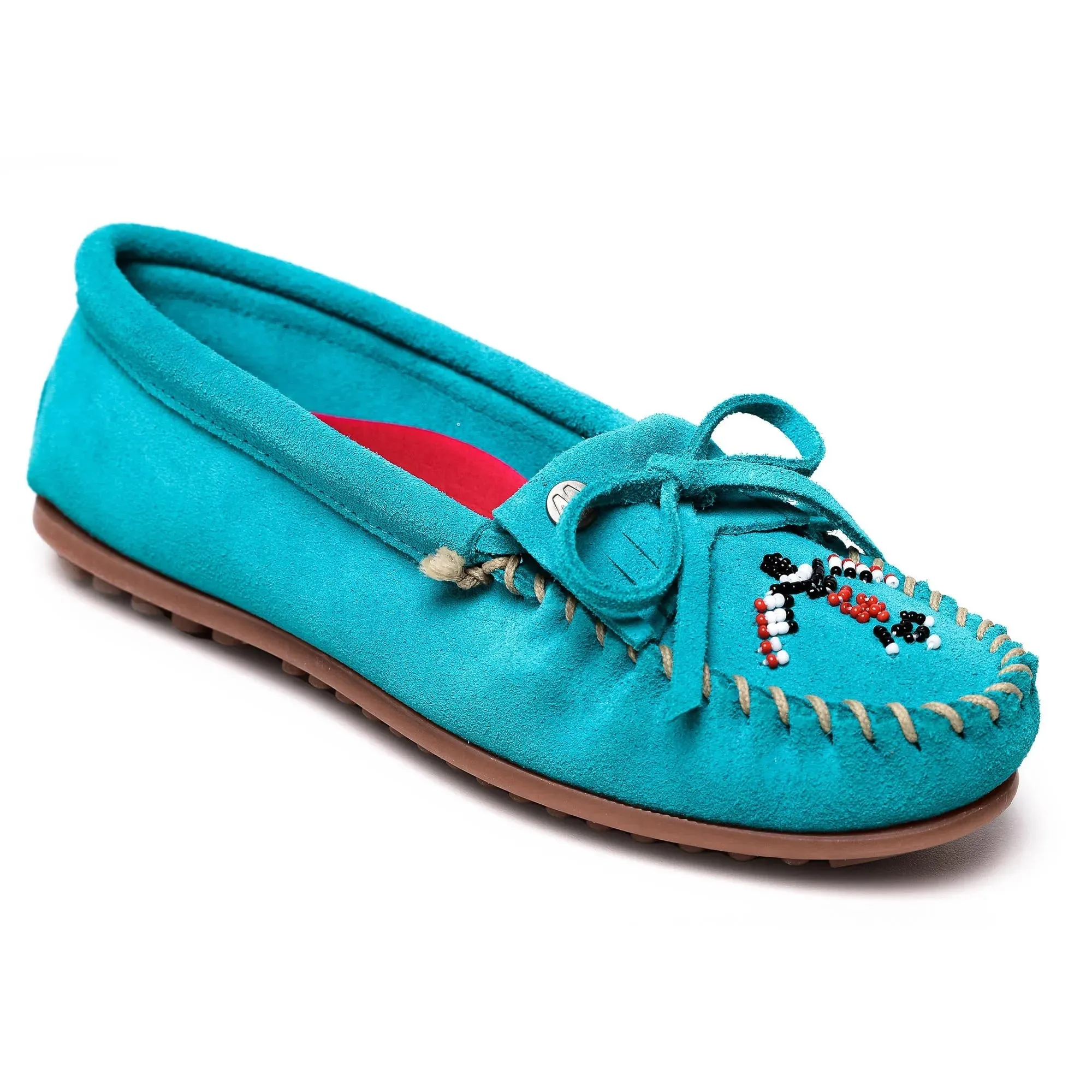 Minnetonka Thunderbird Animikii Hardsole Suede - Womens Moccasin