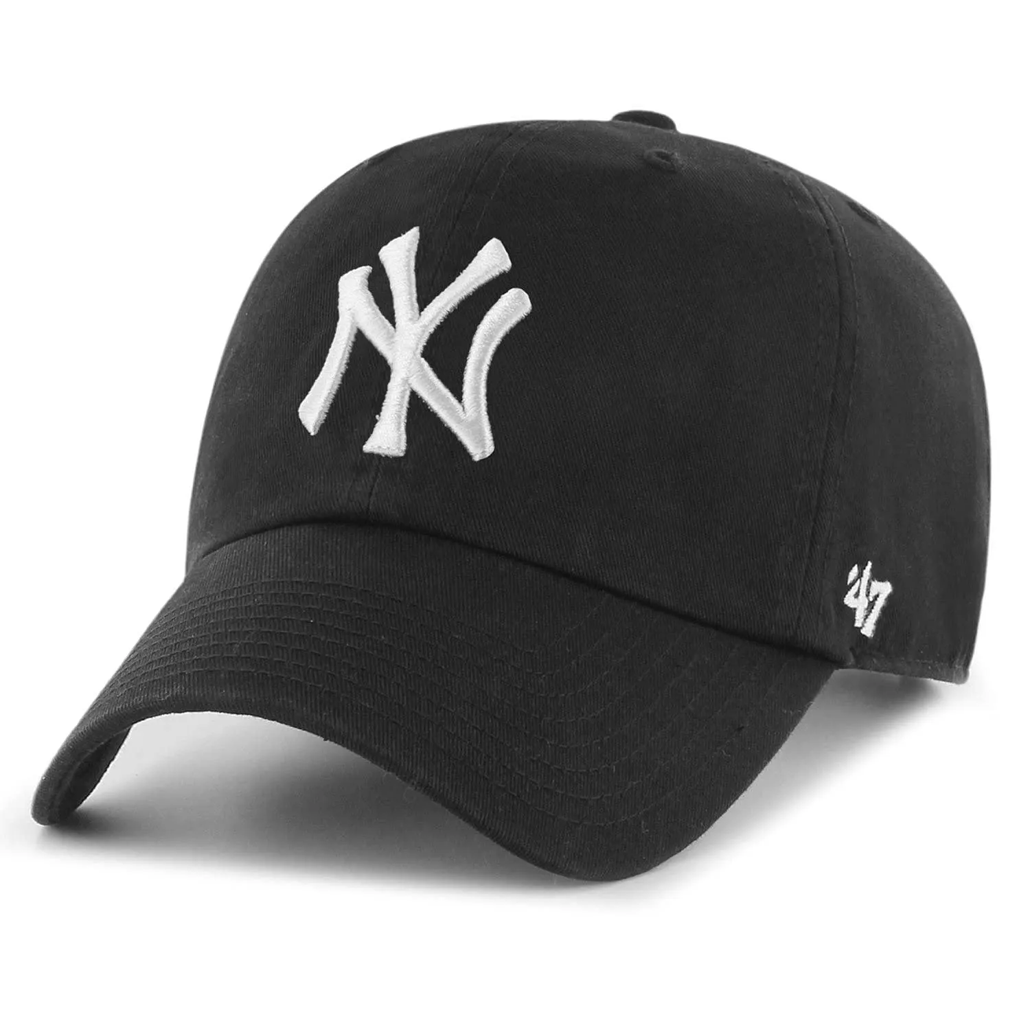 MLB New York Yankees '47 Brand Clean Up Adjustable Cap, One Size, Black