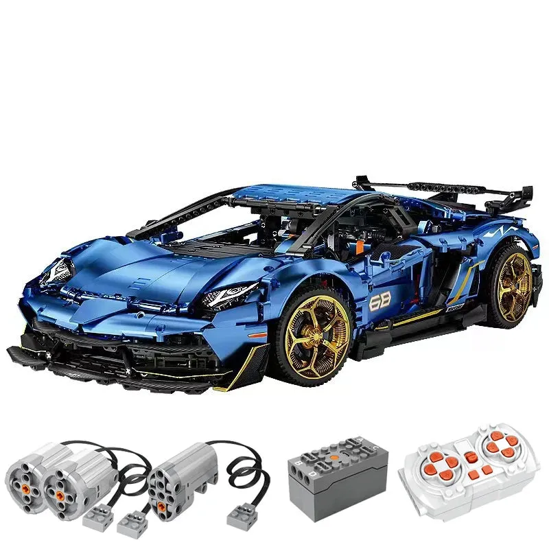 MOC NON  3811pcs MOC Technical 1:8 SVJ Sports Car Building Blocks Model City Remote Control Car Bricks toys    Set