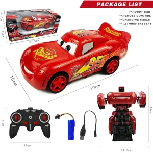 (NET)  Remote Control Car 2in1 Transform Robot RC Cars Deformation