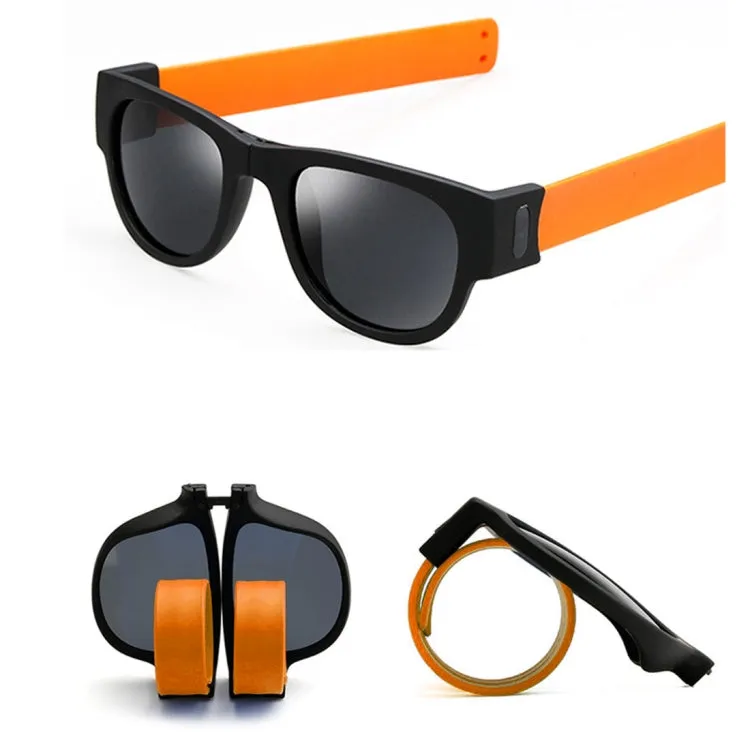 New Fashion Crimp Folding Mirror Pops Polarized Sunglasses Casual UV400 Protection Glasses for Men / Women(Orange)