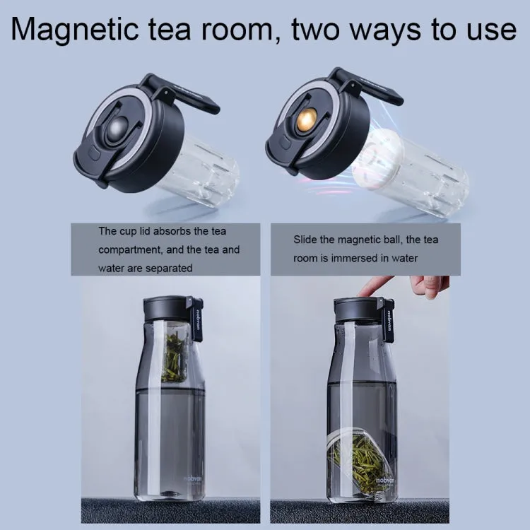 Nobvan Magic Ball Magnetic Bomb Tea Warehouse Tritan Large Capacity Sports Cup, Style: 1200ml (Transparent)