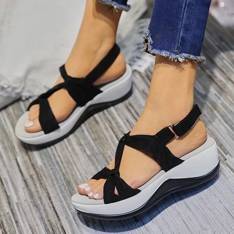 OCW Women Orthopedic Sandals Ankle Strap Shock-resistance Elegant Summer Vacation