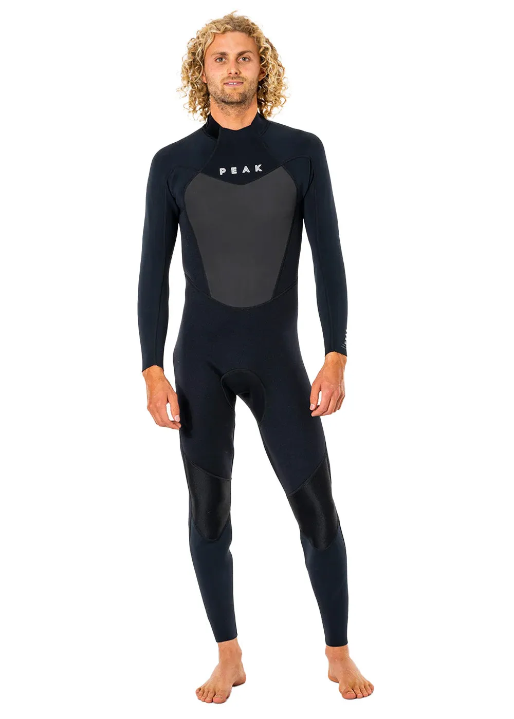 Peak Mens Energy 3/2mm Flatlock Back Zip Steamer Wetsuit