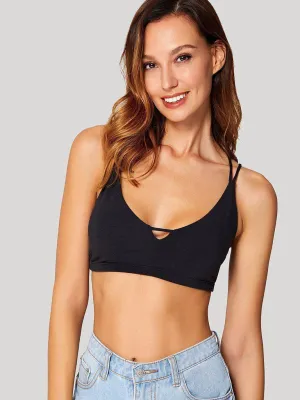 Plain Double Straps Sports Bra