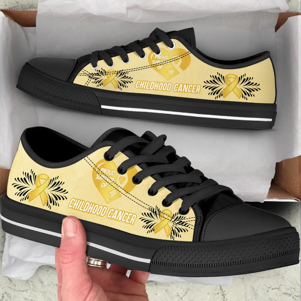 Proud Survivor Of Childhood Cancer Low Top Shoes, Best Canvas Shoes, Low Top Sneaker