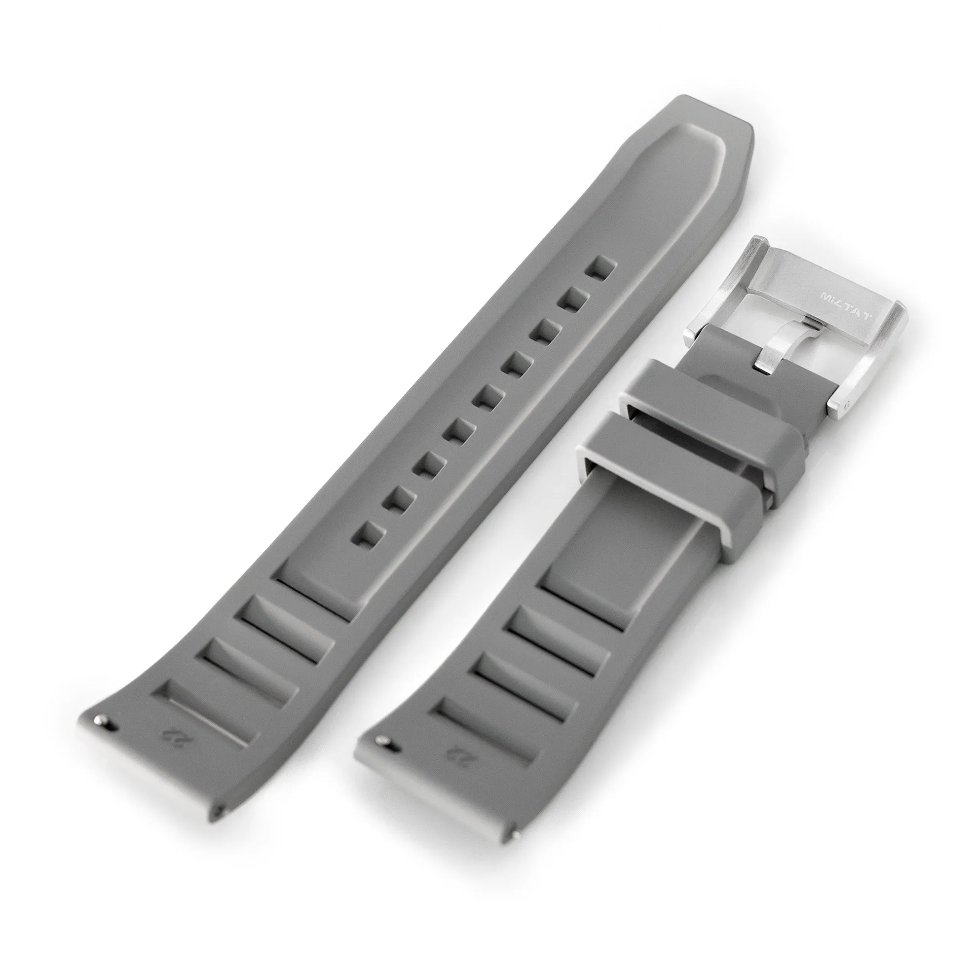 Quick Release Grey RM Vented FKM rubber watch strap