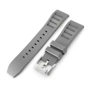 Quick Release Grey RM Vented FKM rubber watch strap