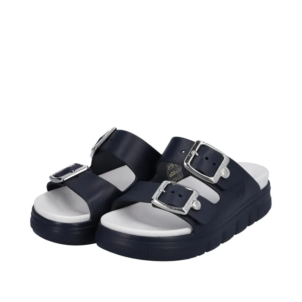 Rieker P2180-14 Eva Dark Blue Slider Sandals