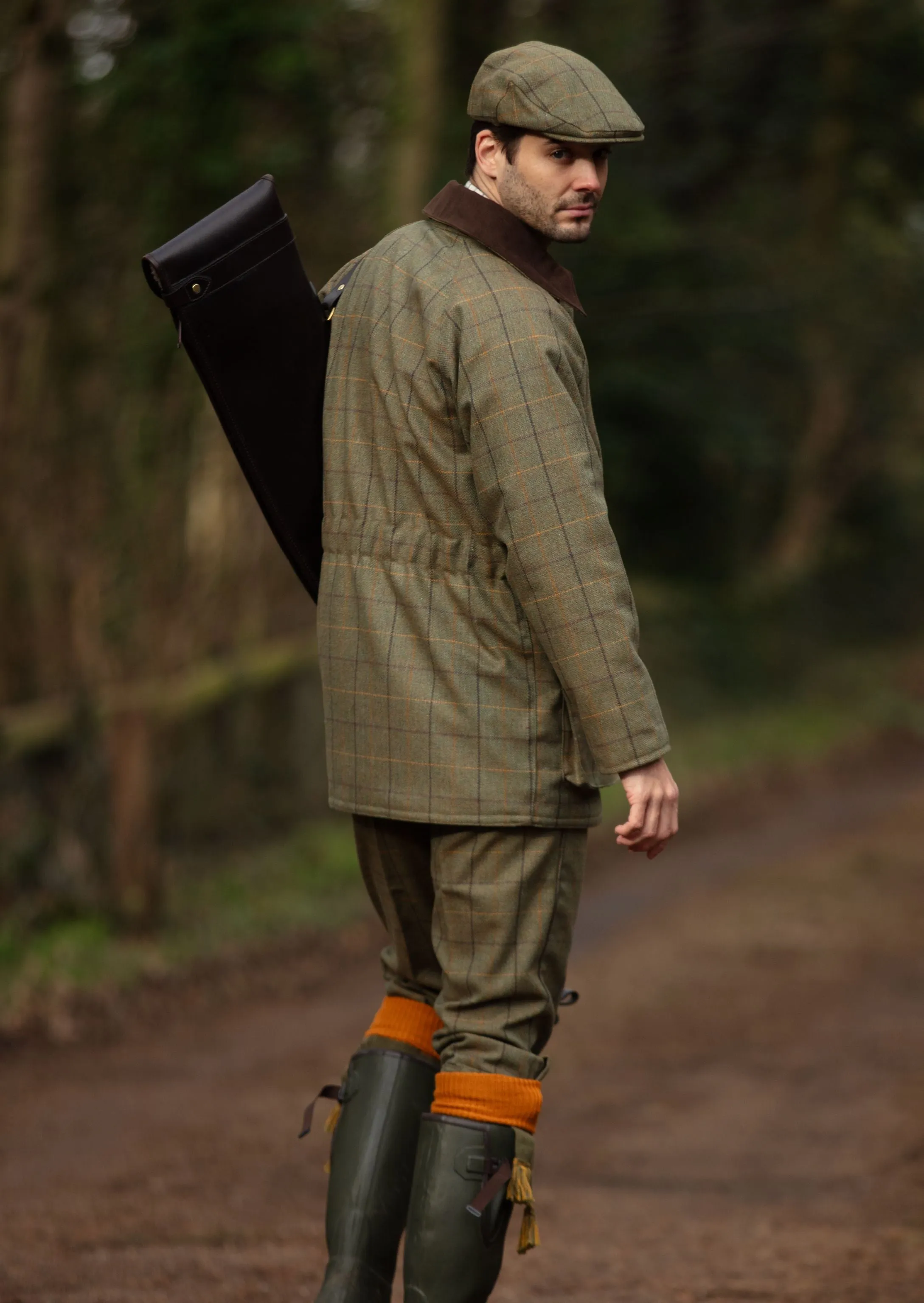 Rutland Men's Tweed Shooting Breeks In Dark Moss