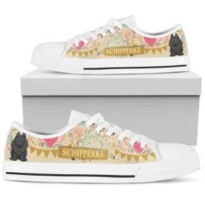 Schipperke Women S Low Top Shoe Stylish Comfort For Everyday Wear, Dog Printed Shoes, Canvas Shoes For Men, Women