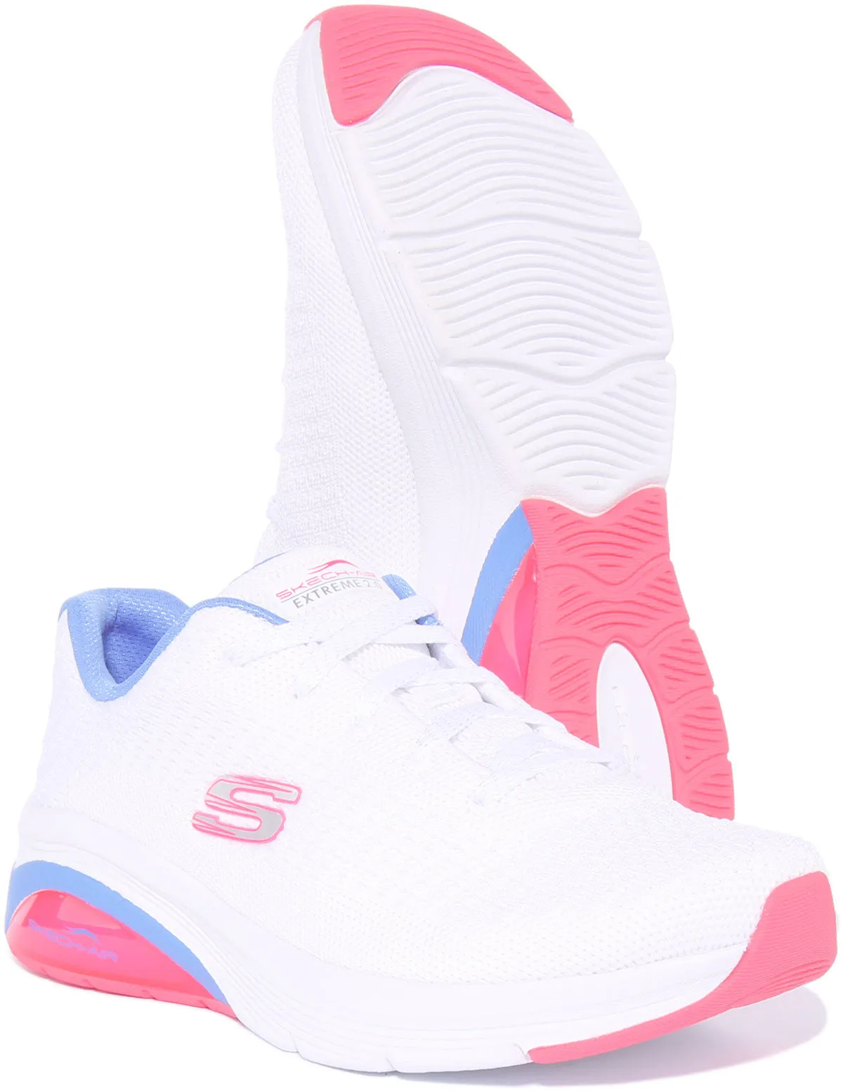 Skechers Classic Vibe In White Pink For Women