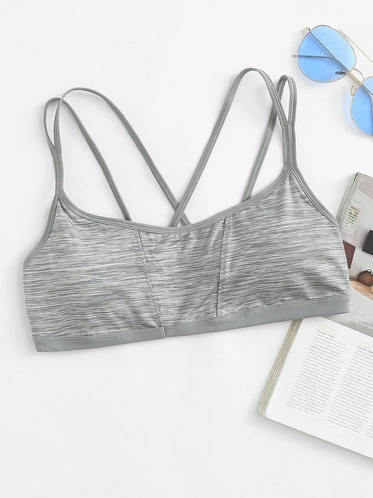 Space Dye Strappy Sports Bra