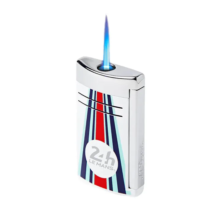 S.T. Dupont Le Mans Maxijet Blue and Chrome Lighter