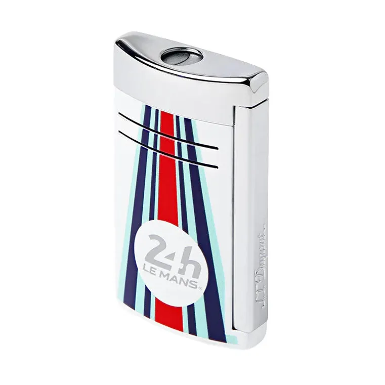 S.T. Dupont Le Mans Maxijet Blue and Chrome Lighter