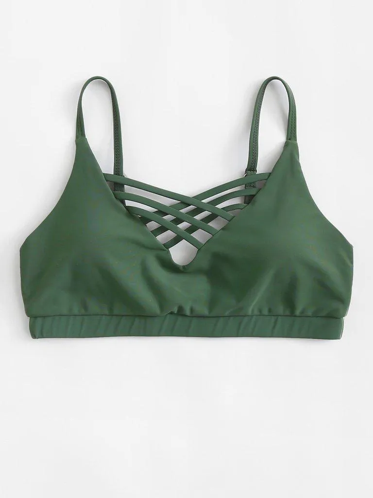 Strappy Front Sports Bra