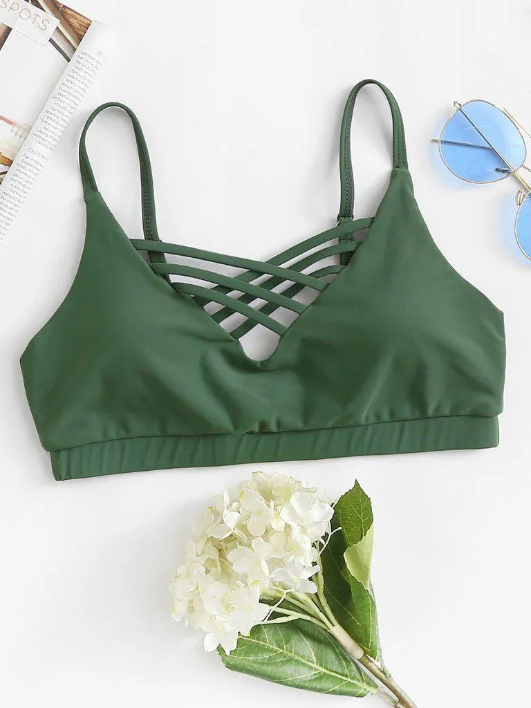 Strappy Front Sports Bra