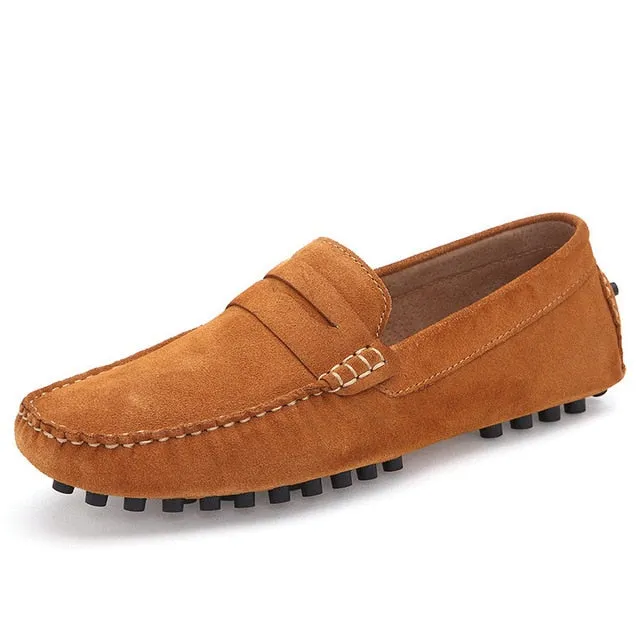 Suede Genuine Leather Fashion Soft Loafers Moccasin Shoe