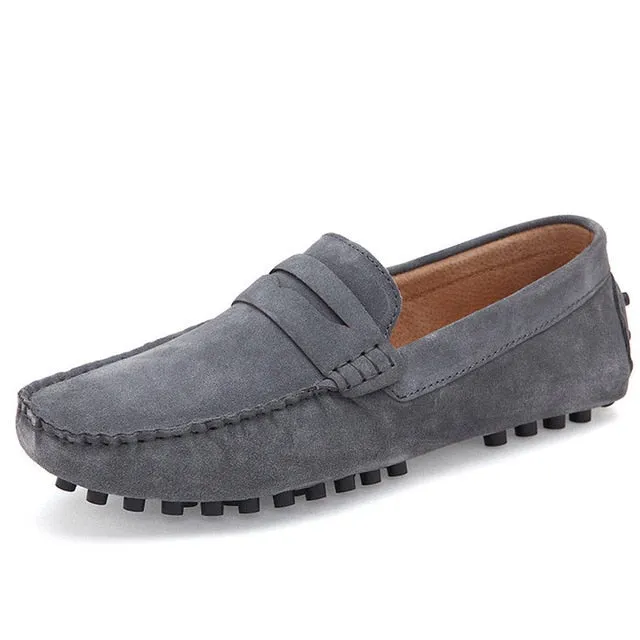 Suede Genuine Leather Fashion Soft Loafers Moccasin Shoe