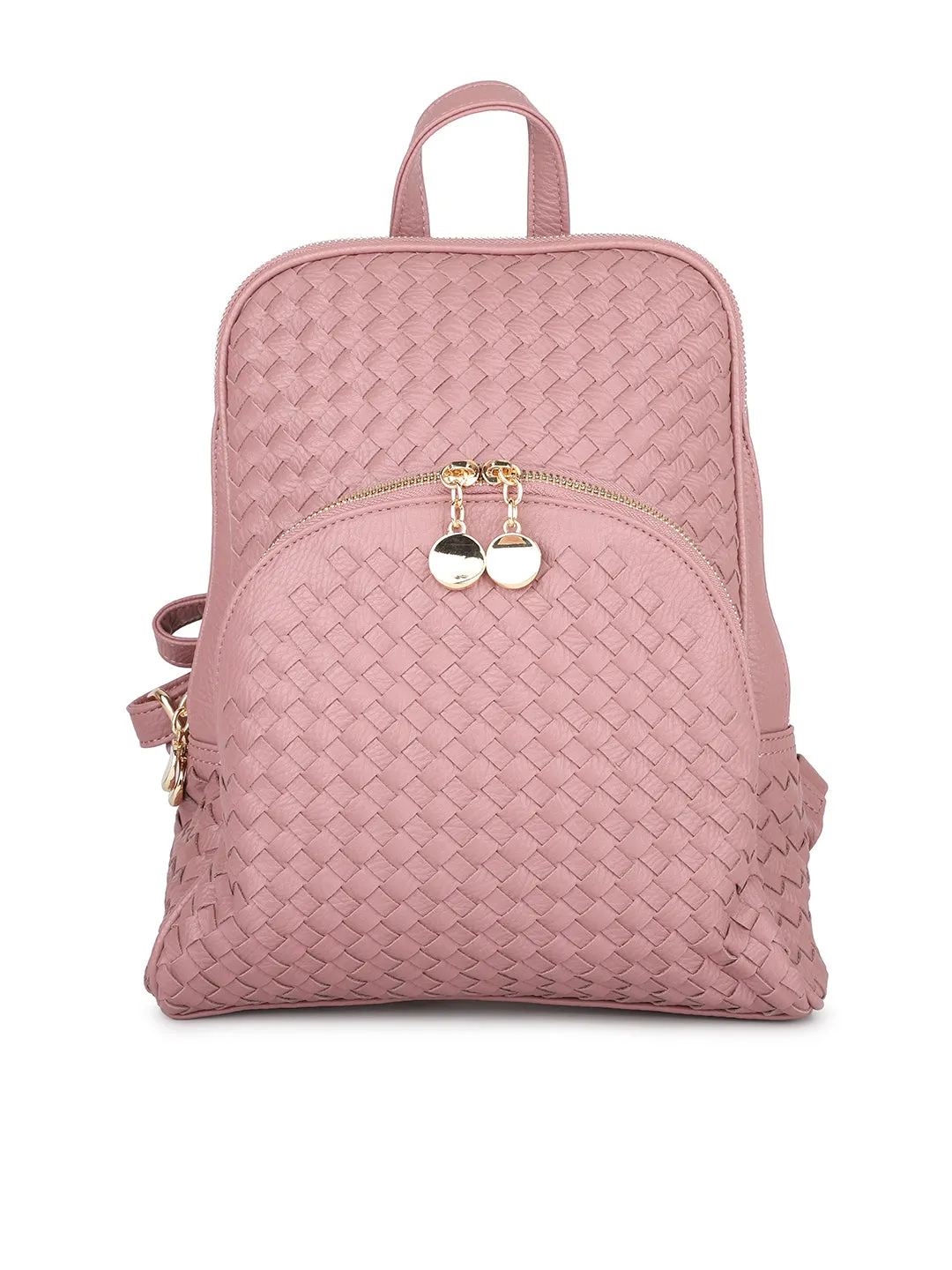 Women Lavender Textured Backpack Cum Handbag