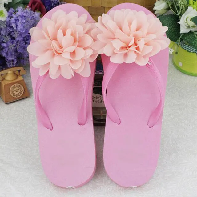 women summer outdoor slippers flower flip flops slides house home flipflops platform bow beach sandals flop designer shoes p178