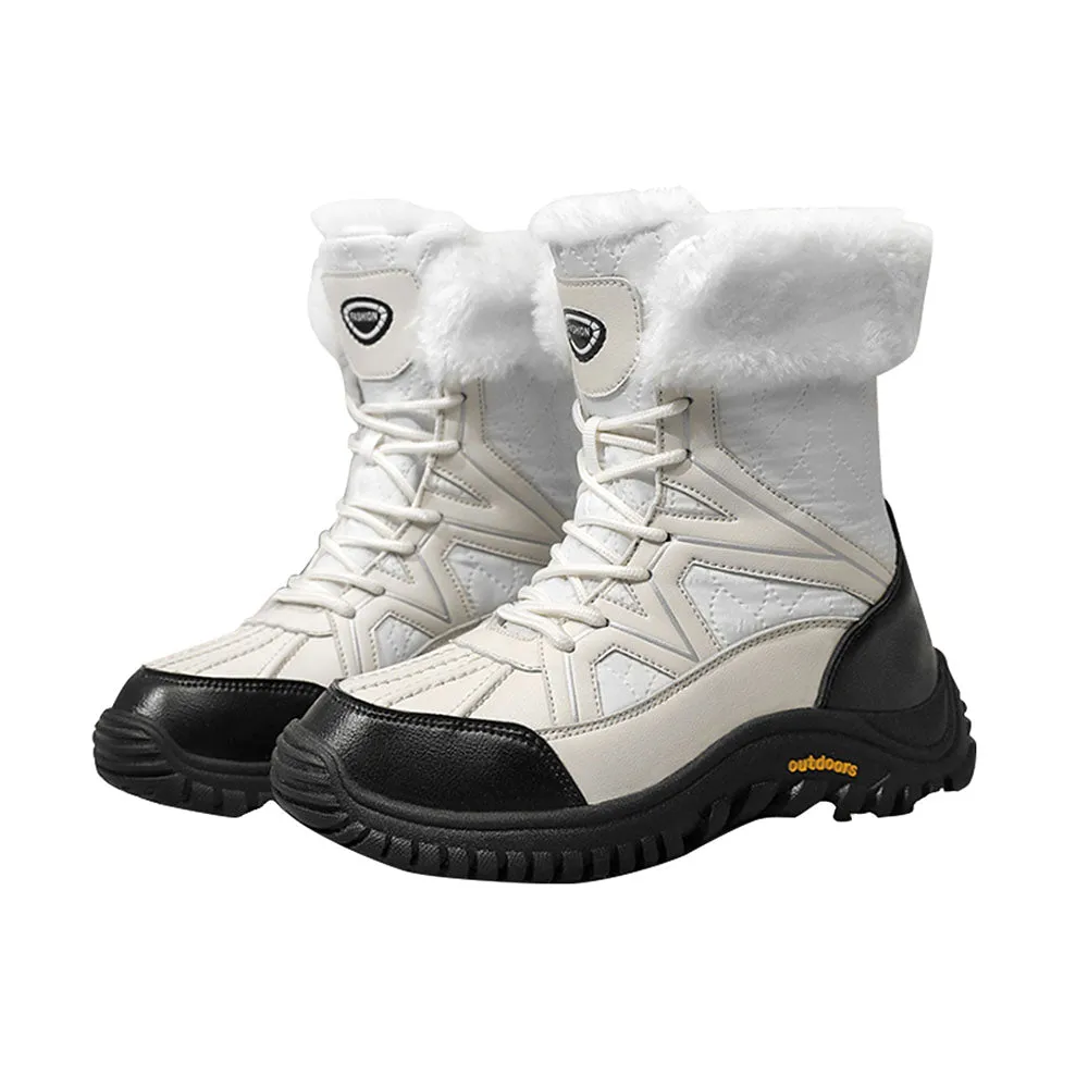 Women's Cold Weather Snow Boots Winter Walking Shoes Cotton Outdoor Booties