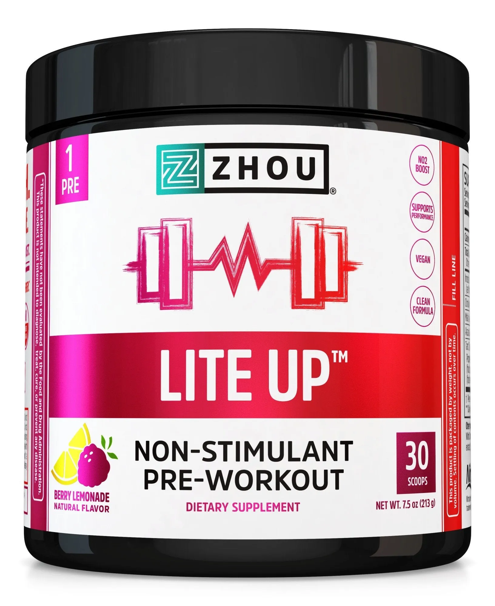 Zhou Nutrition Lite Up Berry Lemonade 213g Powder